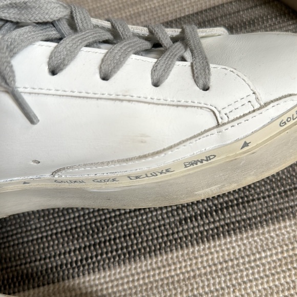 Golden Goose High Star sneaker in white and silver - Picture 4 of 16